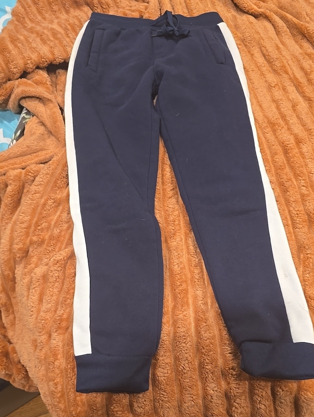 ❤️10/$10 Kids Navy Jogger Pants with White Side Stripes